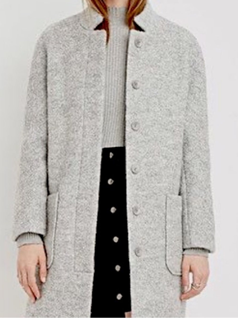 Forever 21 Gray Boucle Coat